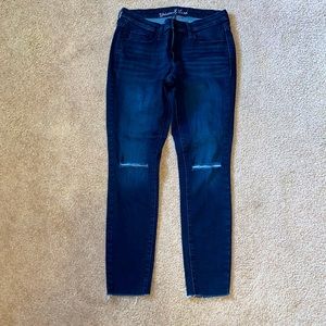 Universal Thread Dark Denim Raw Hem Jeans